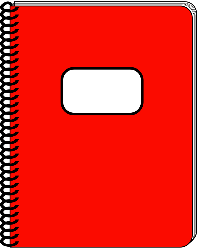 spiral notebook red