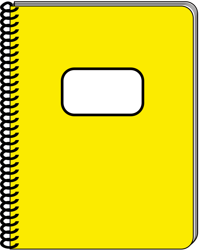 spiral notebook yellow