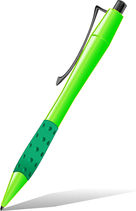 pen with grip green