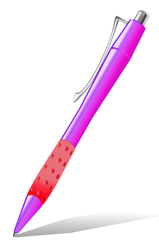 pen with grip purple