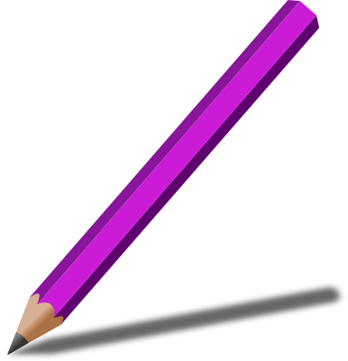 pencil with shadow purple