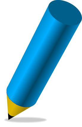 pencil stubby blue