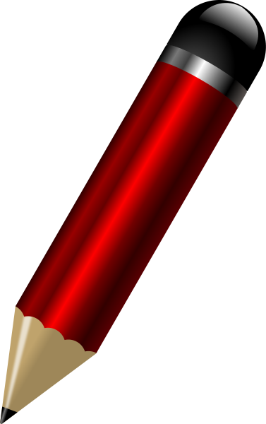 glossy red pencil