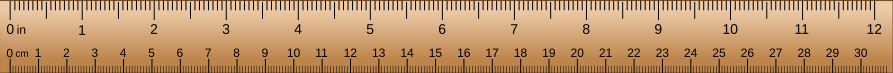 ruler inches centimeters