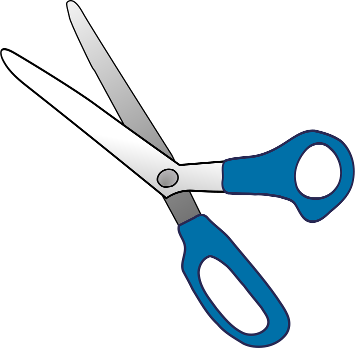 round-tip scissors blue