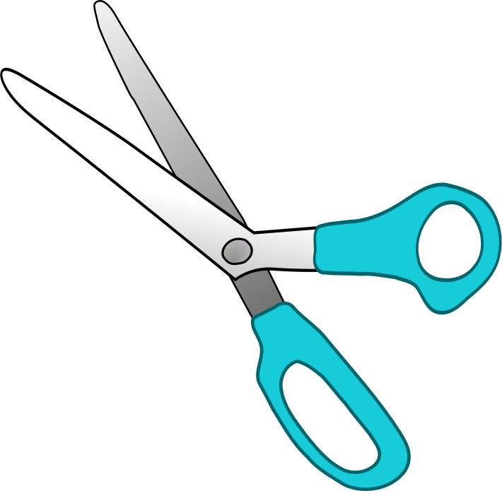 round-tip scissors cyan