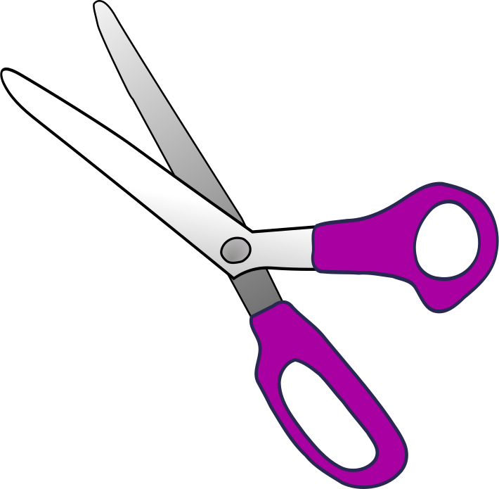 round-tip scissors purple