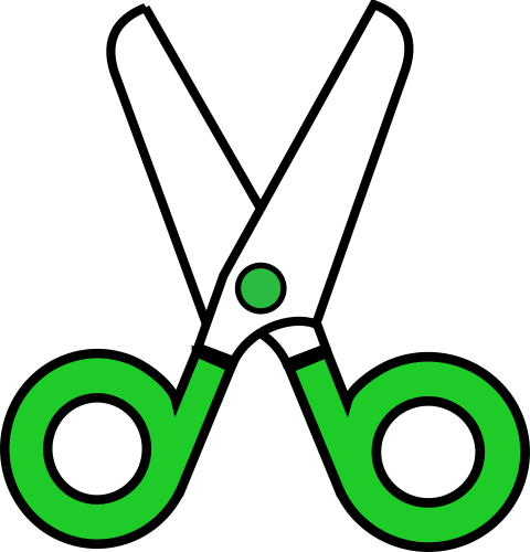 safety scissors green