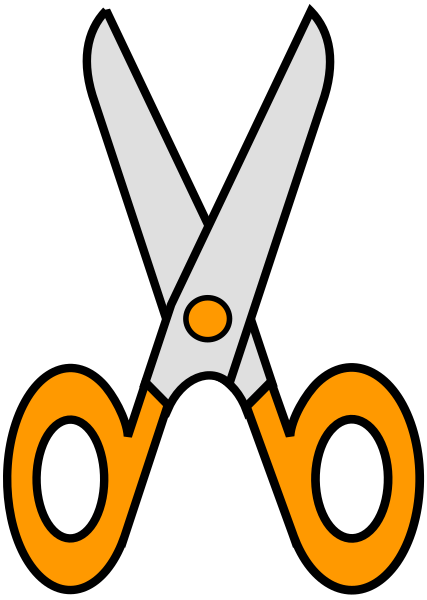 scissors clip art orange