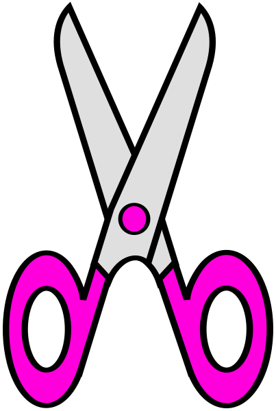 scissors clip art pink