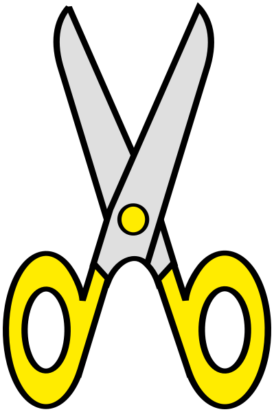 scissors clip art yellow