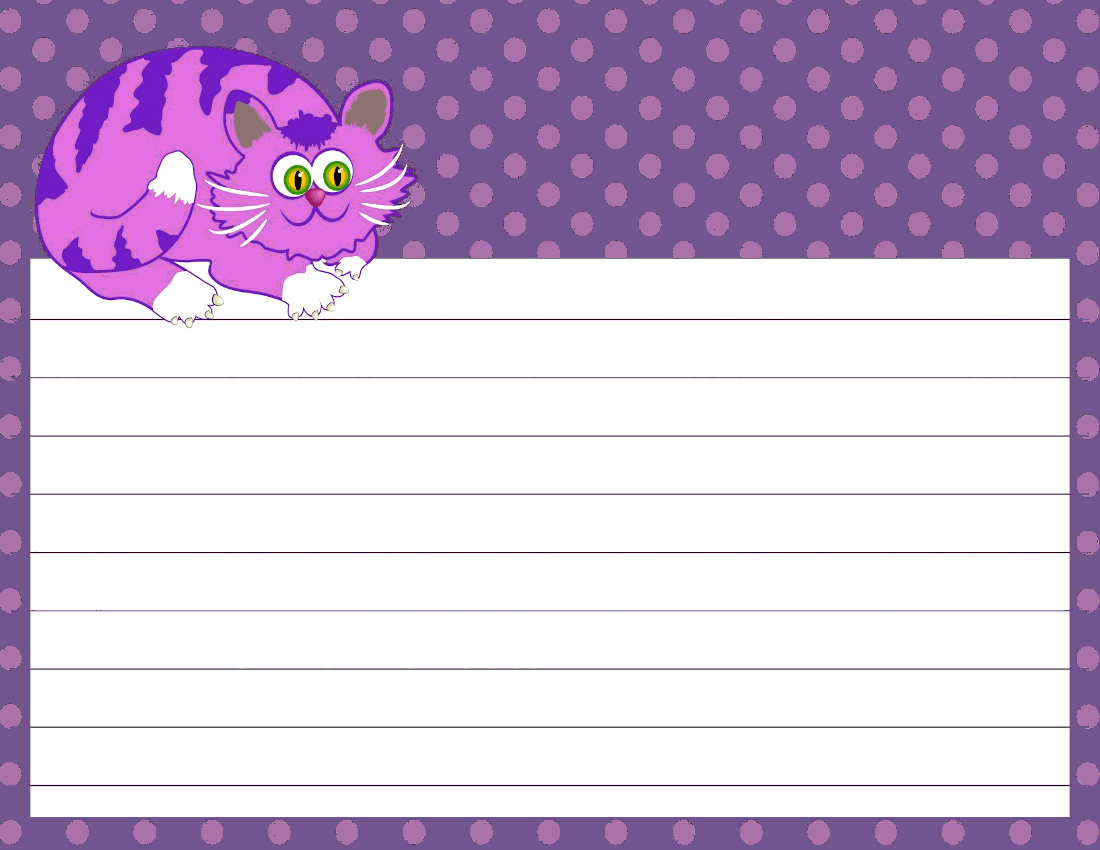 cat note paper