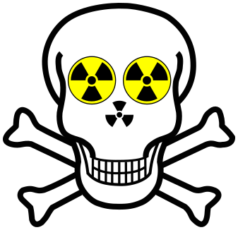 nuclear warning skull