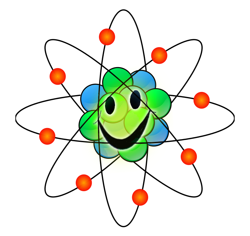 nuclear atom multicolor happy