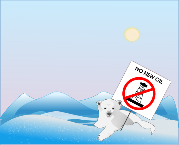 polar bear protester
