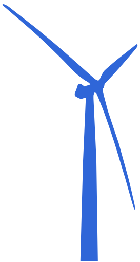 wind turbine blue