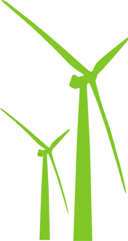 wind turbines green