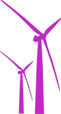 wind turbines purple