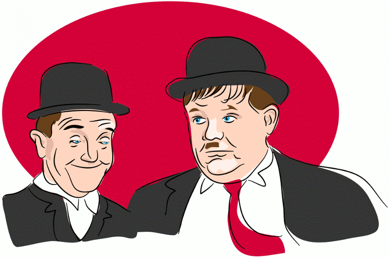 Laurel and Hardy clipart