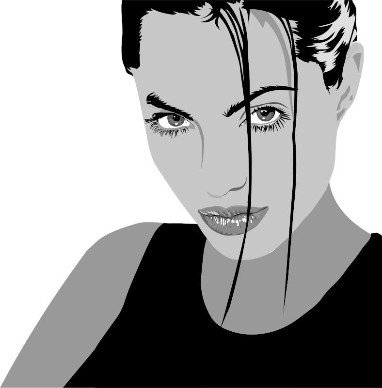 Angelina Jolie BW