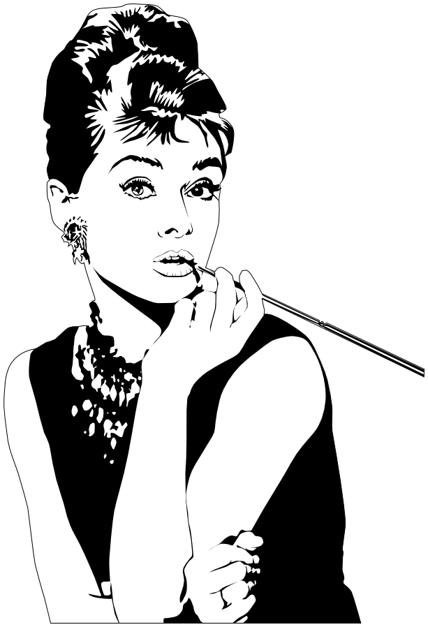 Audrey Hepburn lineart