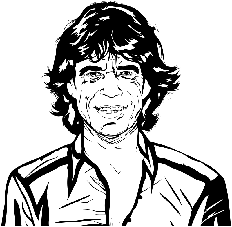Mick Jagger lineart