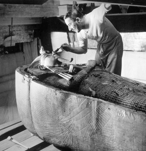 Howard Carter in the King Tuts tomb