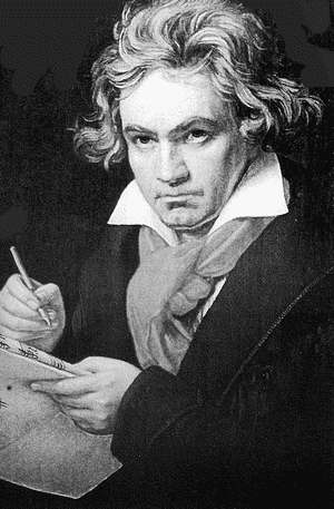 Beethoven composing gray