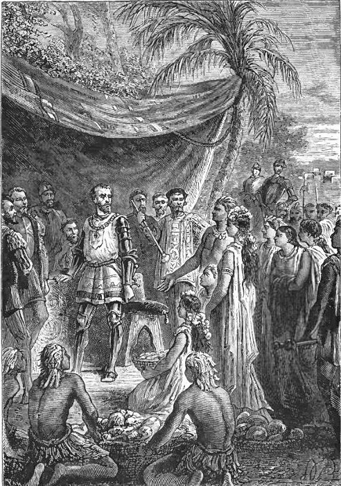 Cortes recieves provisions and female slaves