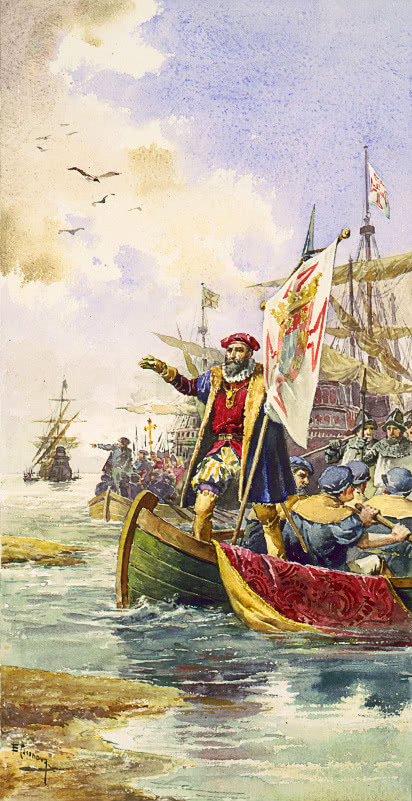 Vasco daGama lands at Calicut