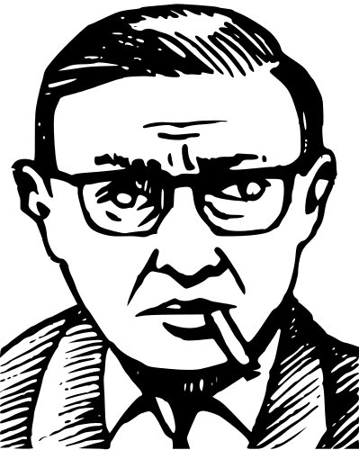 Jean Paul Sartre lineart