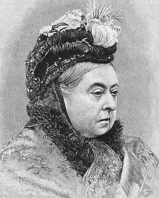 Queen Victoria painting BW