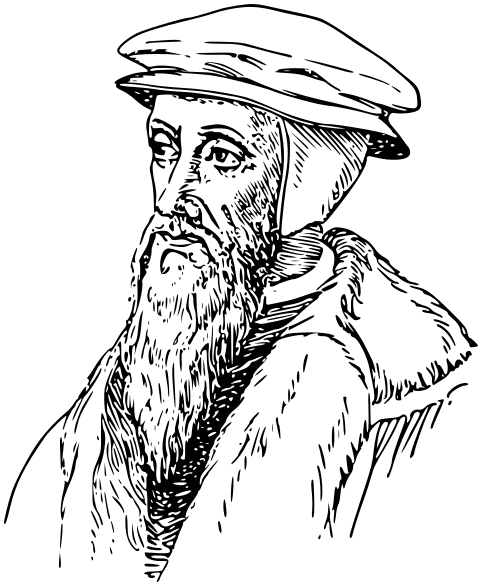 John Calvin vector