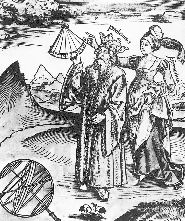 Claudius Ptolemy guided by muse Astronomy
