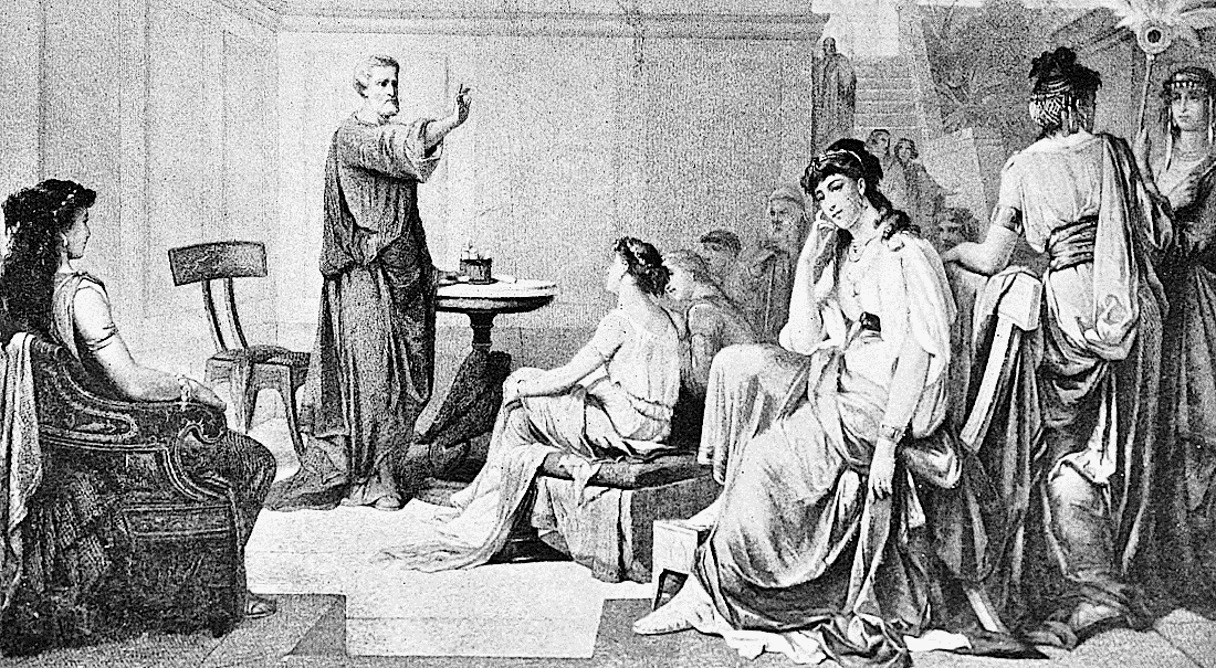 Pythagorus teaching women
