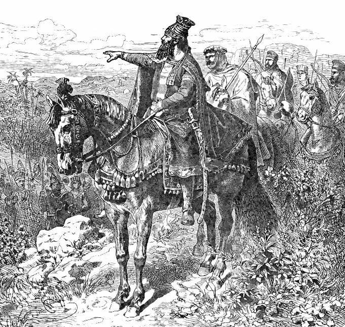 Cyrus the Great on horseback