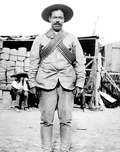 Pancho Villa wearing bandoliers