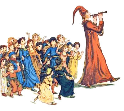 Pied Piper with children small