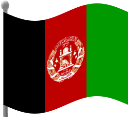 Afghanistan flag waving