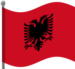 Albania flag waving