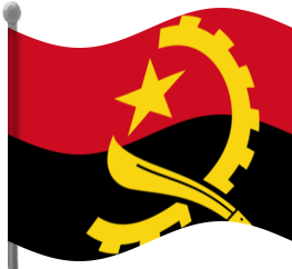 angola flag waving