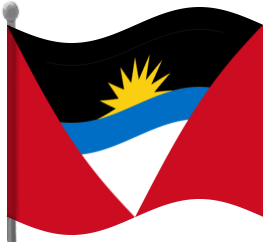 antigua and barbuda flag waving