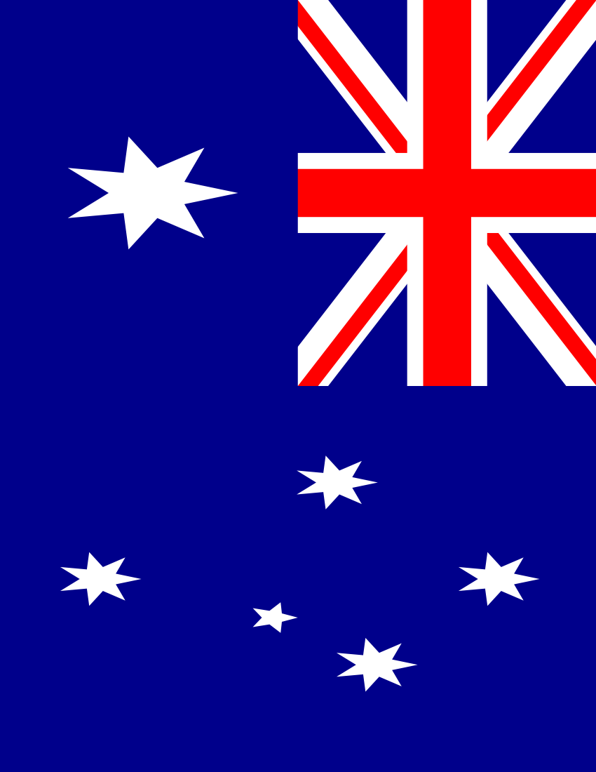 australia flag full page