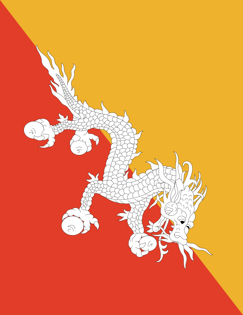 bhutan flag full page