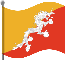 bhutan flag waving