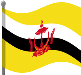 brunei flag waving