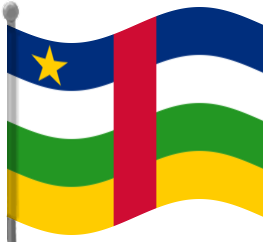 central african republic flag waving