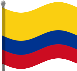 colombia flag waving