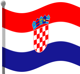 croatia flag waving