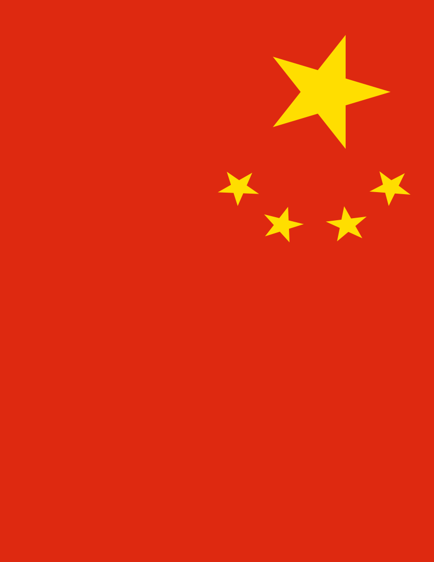 china flag full page